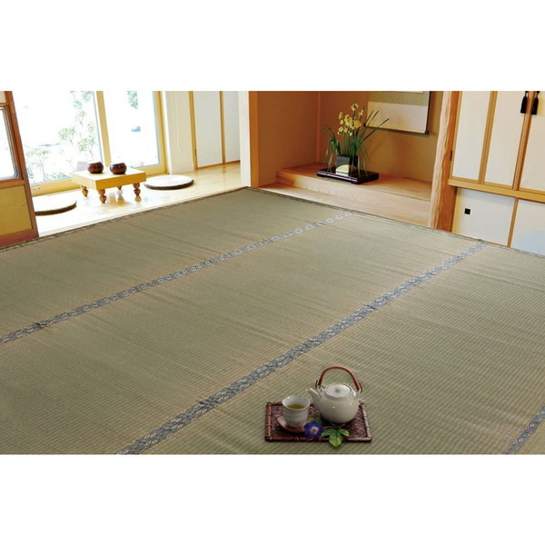 4438as-839332 1102703 純国産 糸引織 い草上敷 「湯沢」 団地間3畳(約170255cm)【沖縄北海道離島配送不可】 メーカー直送