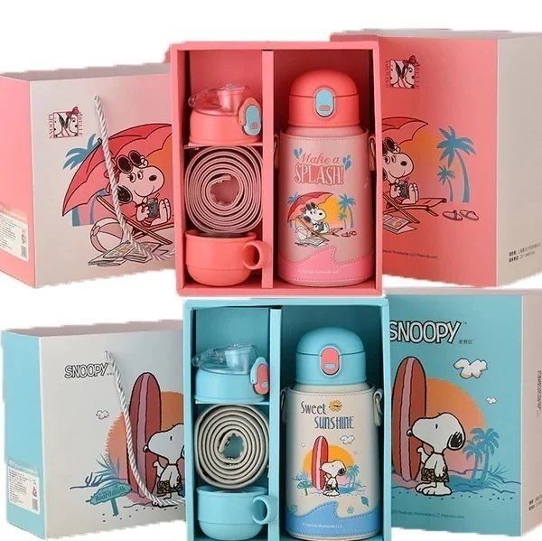 スヌーピーステンレスボトル 飲今週の割引は 25% オフですみ口3種類 600ml子供用 带水筒 ストローステンレス 保温カップ