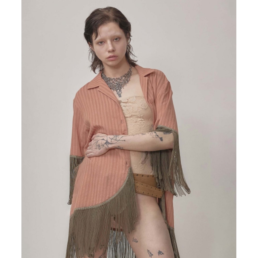 SCULPTOR ボホハワイアンシャツ ブラウンストライプ モデル名