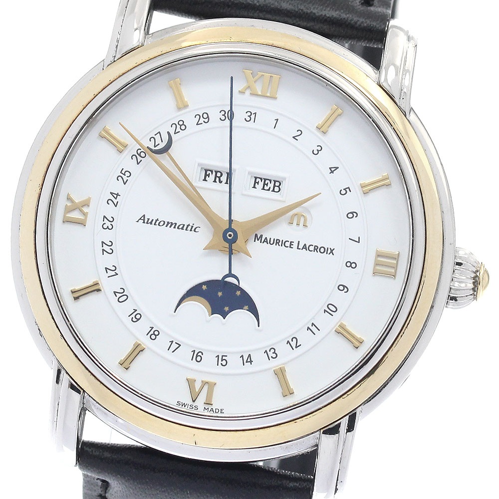 モーリス・ラクロア Maurice Lacroix MP6347-YS101-19F マスターピース YGベゼル トリプルカレンダー 自動巻き メンズ 保証書付き_938338【中古】