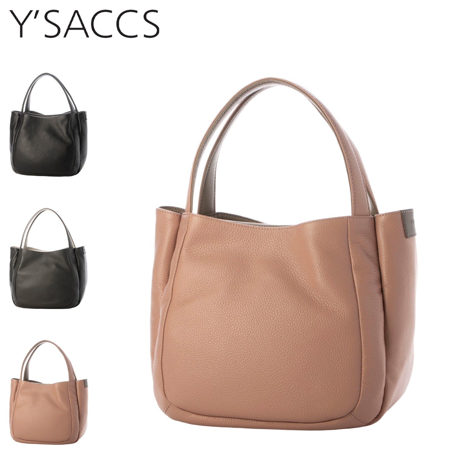 トートバッグ レディース ファスナー付き シュリンクレザー Sサイズ 40-002-01