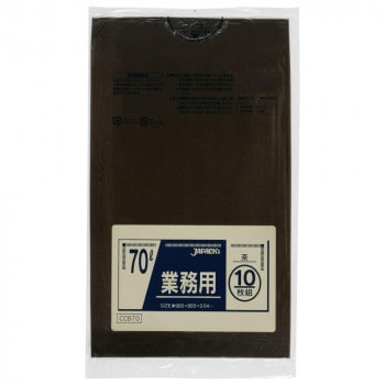 ジャパックス スタンダードカラーポリ袋70L 茶 10枚×40冊 CCB70