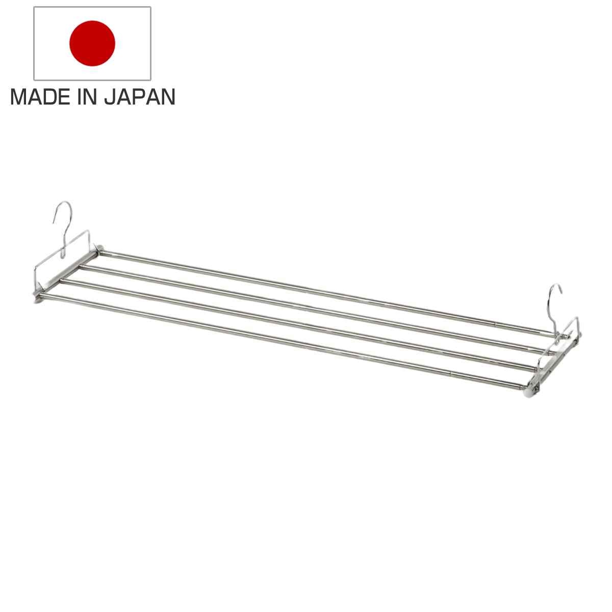 シーツハンガー ステンレス スライド シーツ敷パットハンガー 4連 日本製 伸縮 シーツ ハンガー コンパクト 4枚 シングル セミダブル ダブル ワイド 物干し竿 ランドリーグッズ