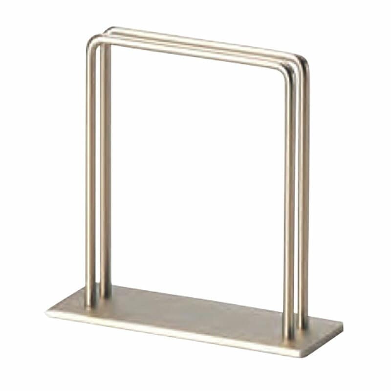 （まとめ買い）店舗用品 メタルブック立て 重量タイプ メニュー立て 溝幅10mm ロング シルバー BS-481 [x3]