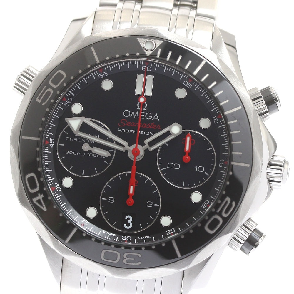 オメガ OMEGA 212.30.42.50.01.001 シーマスター300 クロノグラフ コーアクシャル クロノメーター 自動巻き メンズ 良品 保証書付き_877429【中古】