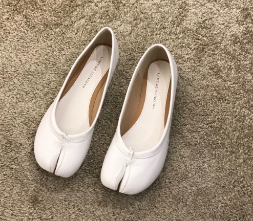 個性的 レディース パンプス 婦人靴 フラットシューズ ぺたんこシューズ ぺたんこパンプス 足袋風 柔らかい ストレッチ スプリットトゥ PU 大人可愛い きれいめ シンプル カジュアル 上品