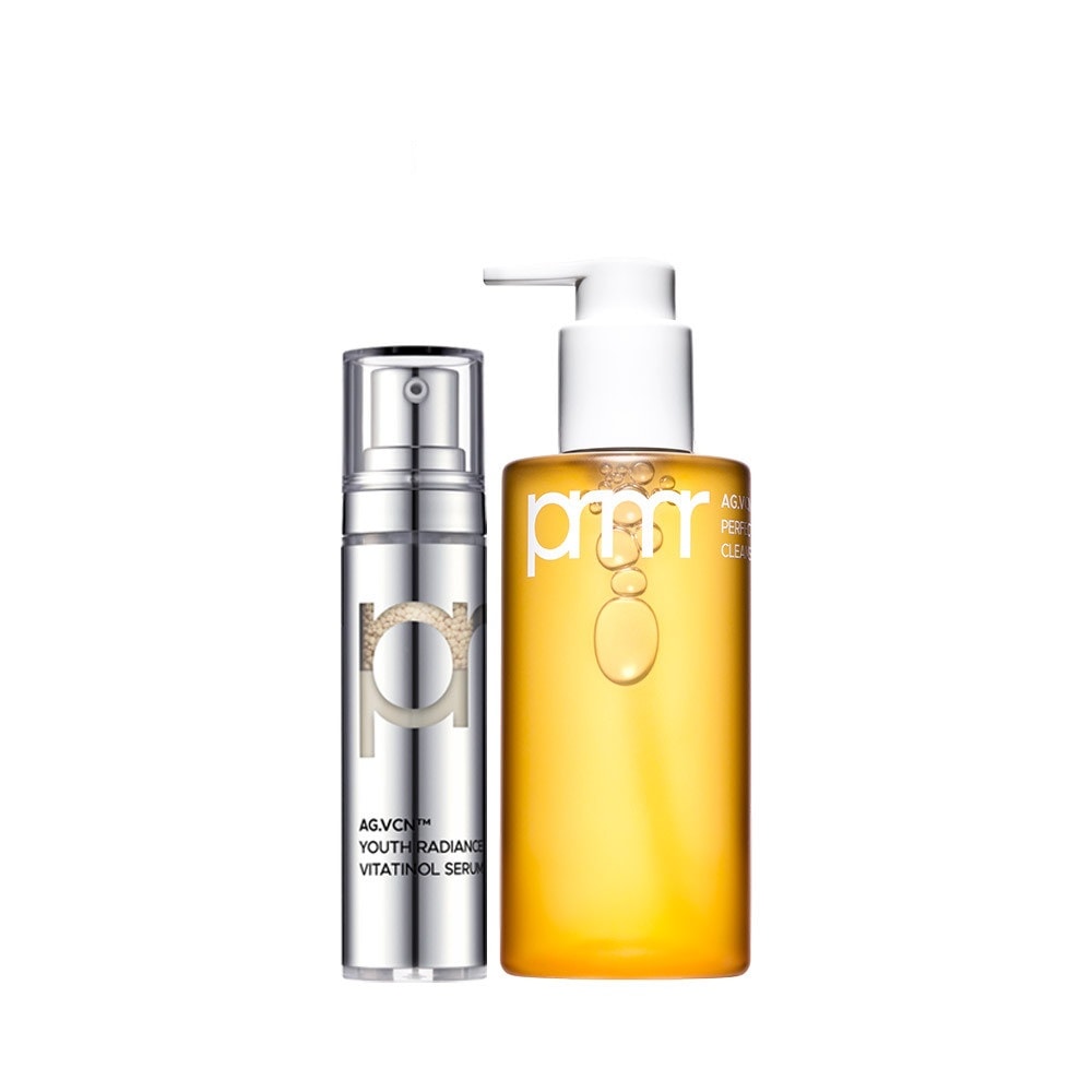 AG VCNパーフェクトオイルツーフォームクレンザー200ml +ユースラジアンズビタチノールセラム15g 1口2種セット