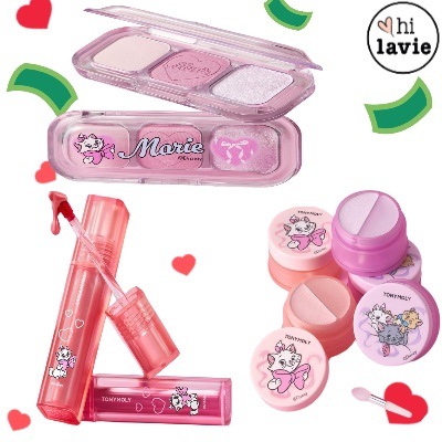 [マリーコラボ] 全3種セット / アイシャドウ / ショッキングリップティント 2色 / リップアンドシック デュオボム 2色 + ミニリップ付/韓国化粧品正規品販売ショップ