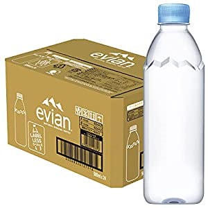 伊藤園 evian(エビアン) 硬水 ミネラルウォーター ラベルレス 500ml24本 [正規輸入品