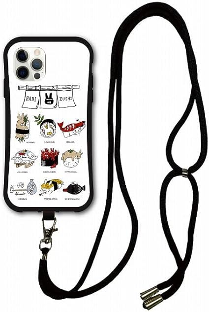 iPhone16 スマホケース i-coronケース ホワイト 白 スマホショルダー カラビナストラップ付 スカラー ScoLar デザイン iphone16ケース 耐衝撃 スマホカバー ラビル 寿