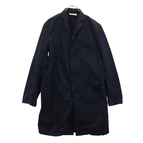 ステンカラーコート 42 ネイビー メンズ