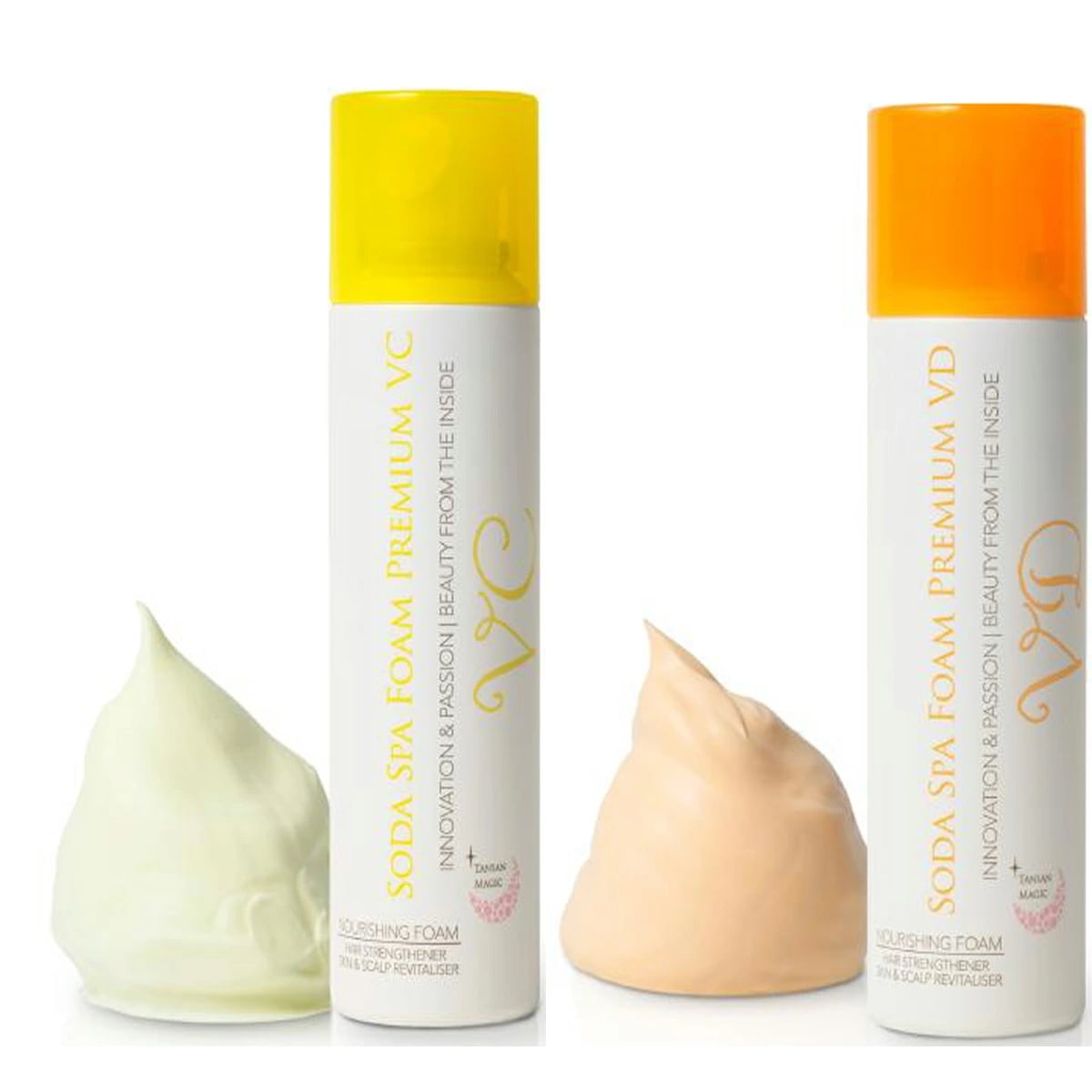 VCイエロー・VBピンク２本セット【カラフル炭酸パック】　90ｇ