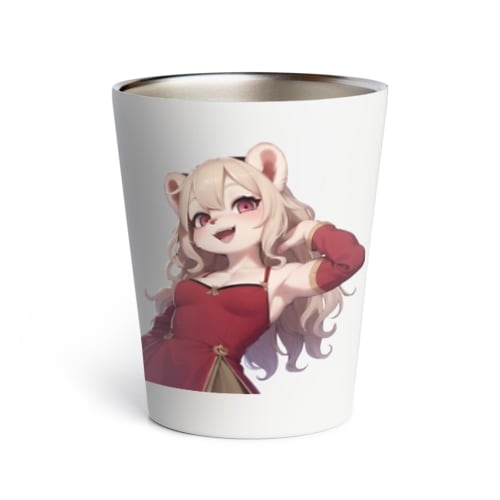 【文字入れ可能受注生産】フェレットの女の子　キャロライン サーモタンブラー