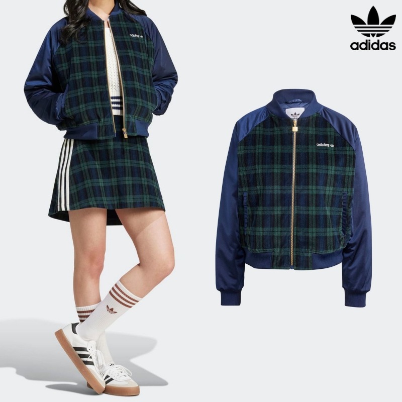 [ADIDAS] アディダス レディース タータン カレッジジャケット / GREEN 14,553円