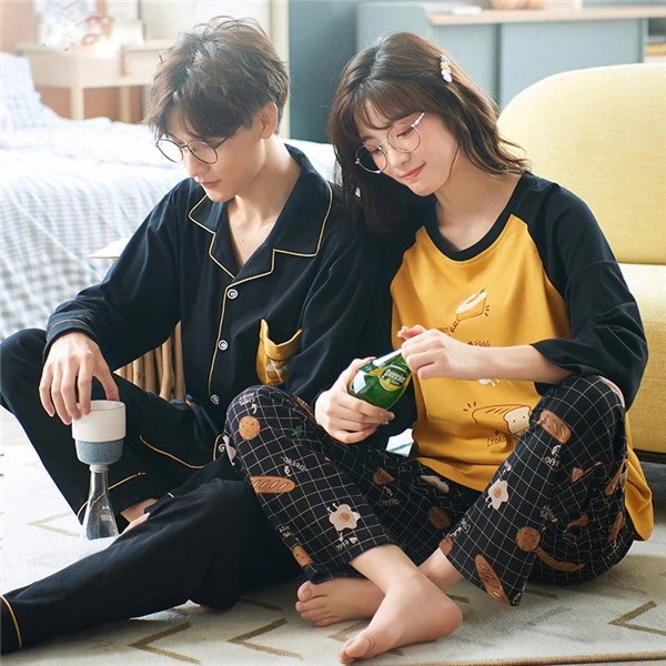 春 秋 新作 カップル パジャマ ペア あったかパジャマ レディース メンズ パジャマ カップル