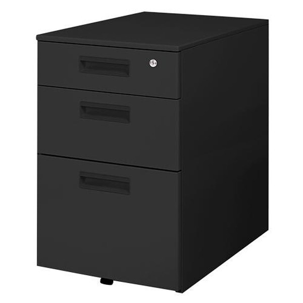 法人限定 Netforce LD-IN3-W-BK ブラック 3段ワゴン メーカー直送