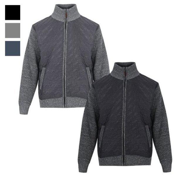 メンズ冬ボア裏起毛ニットジップアップ BM-JUW-701