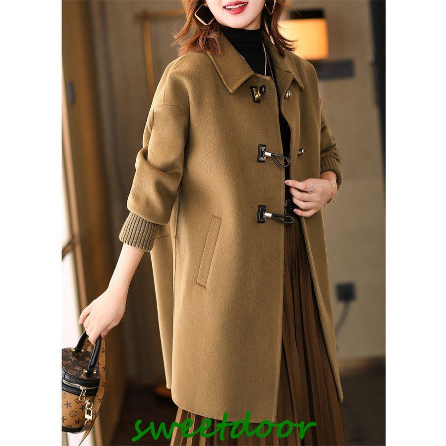 ロング チェスターコート レディース カシミヤ ブレンド ウール アウター ゆったり アウター 秋 冬 20代 30代 40代 かわいい おしゃれ 防寒