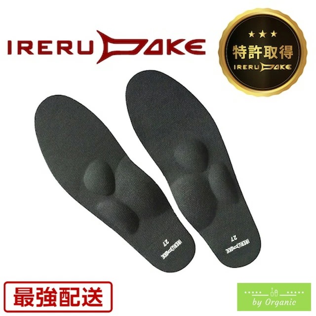 IRERUDAKEインソール (いつもの靴に入れるだけ) 特許技術 中敷き 腰痛 外反母趾 扁平足 偏平足 膝 ひざ痛 頭痛 肩こり 脊柱 疲労ケア 姿勢矯正 RiCAM 立ち仕事