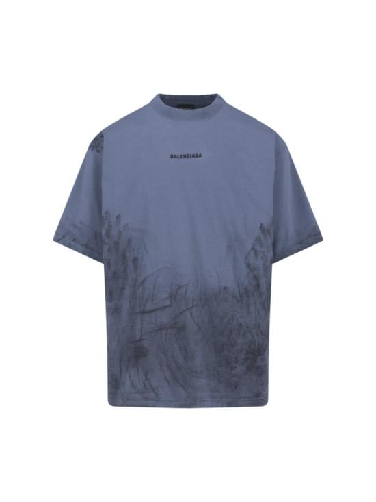 BALENCIAGA Men T-Shirts 764235 TTVF93364 Blue