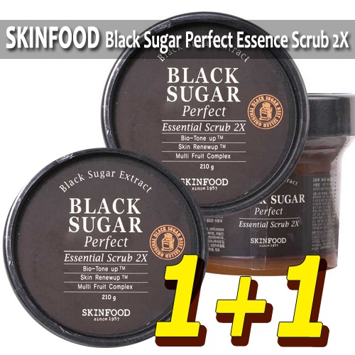 1+1 ブラックシュガーパーフェクトスクラブ2X / SKINFOOD BLACK SUGAR PE 4,626円