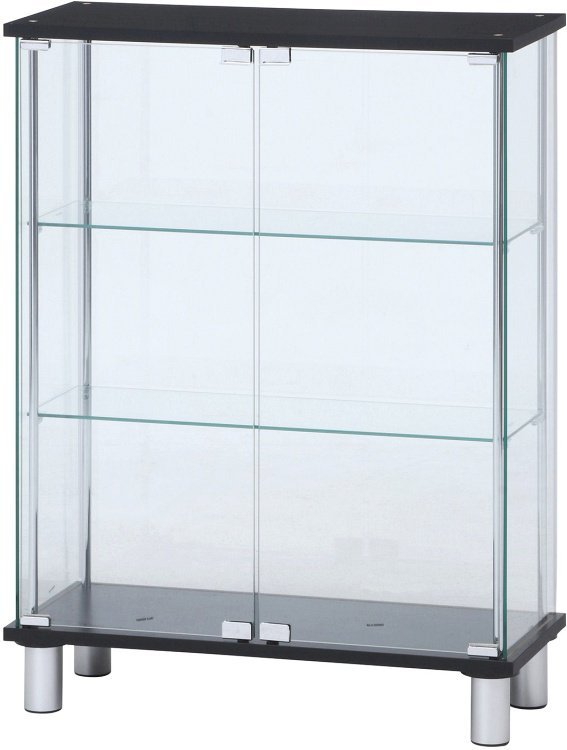 コレクションケース ガラス 3段 ワイド 幅70×奥行28×高さ93.5cm ブラック