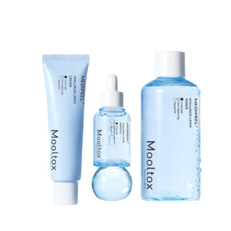 [水分水トックス3種セット]ヒアルロン酸レイヤー水トックストナー200ml+アンプル50ml+クリーム50g