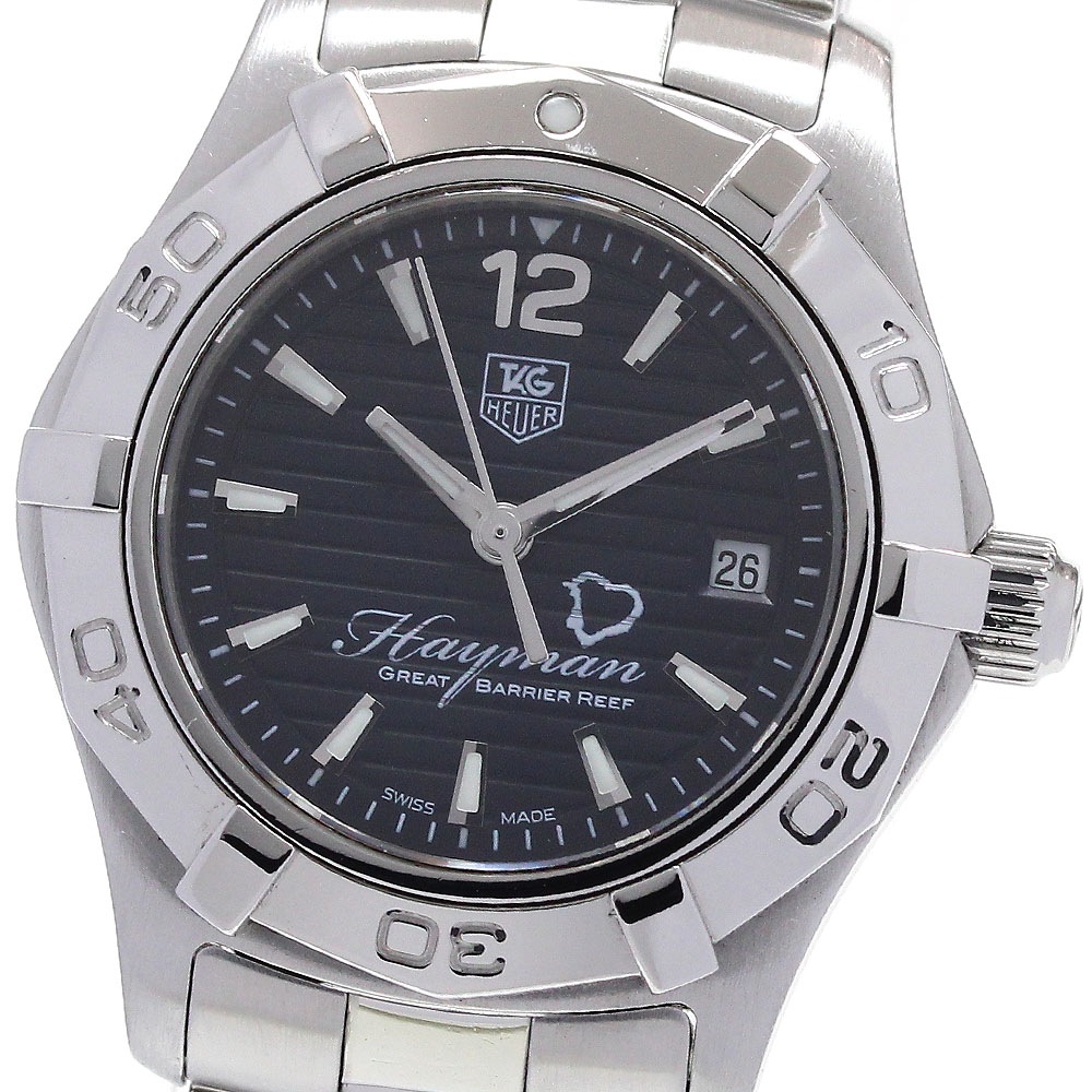 タグホイヤー TAG HEUER WAF141Y アクアレーサー ダイビング ヘイマンアイランド デイト クォーツ レディース 良品 _862182【中古】