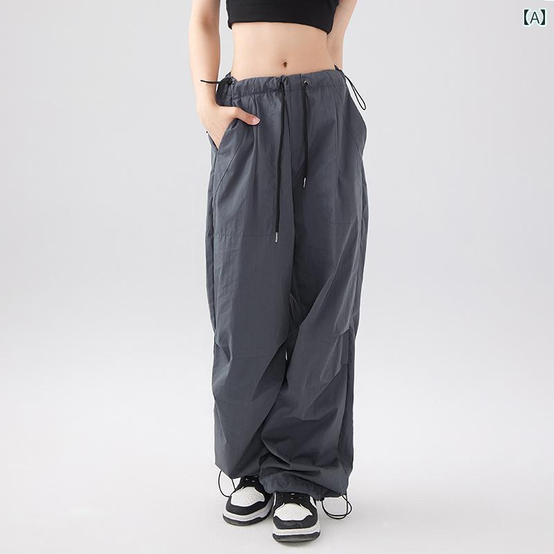 カーゴパンツ　メンズ　レディース GBQS 春夏 アメリカン レトロ パラシュート オーバー オール メンズ 防風 アサルト パンツ レディース カジュアル