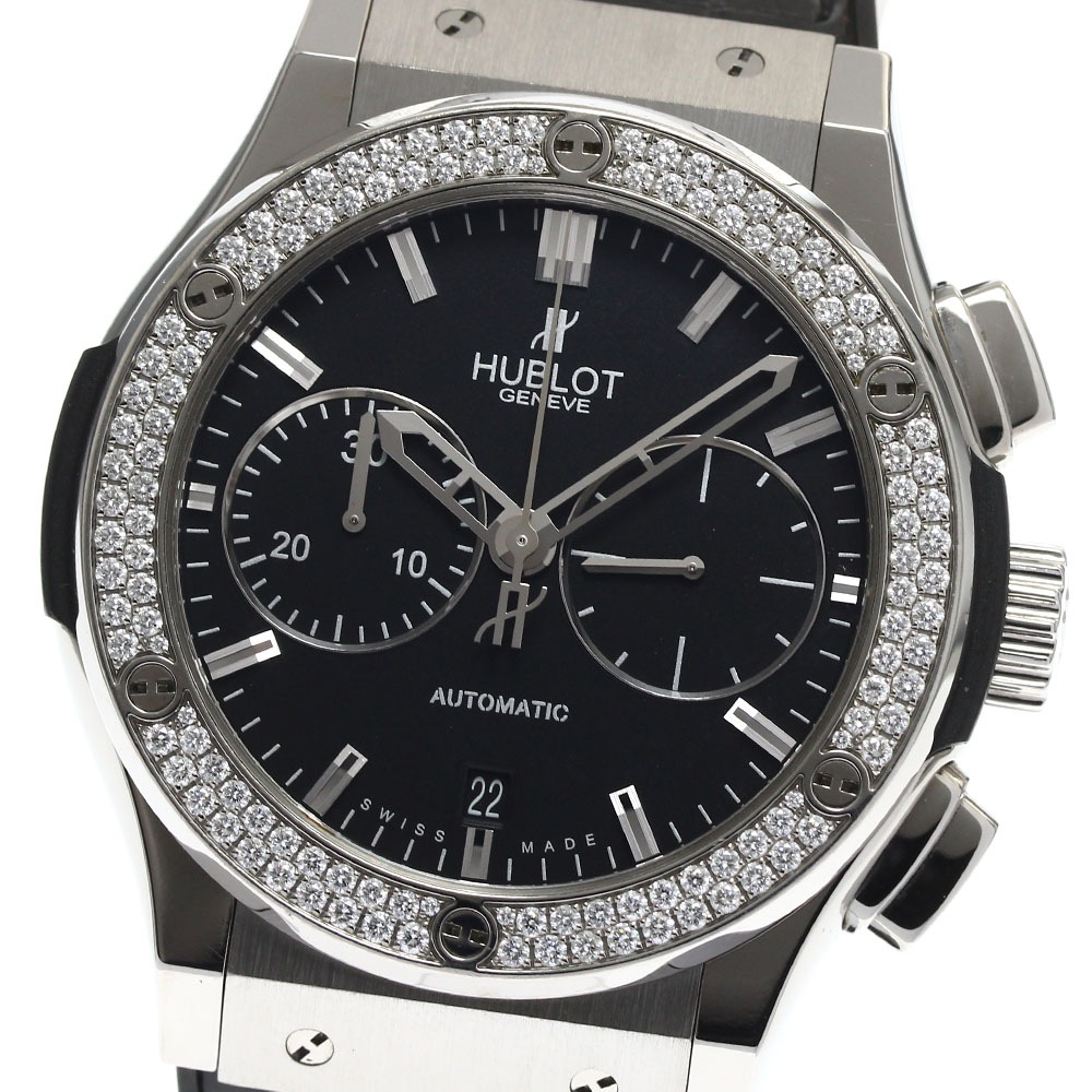 ウブロ HUBLOT 521.NX.1170.LR.1104 クラシック フュージョン デイト クロノグラフ ダイヤベゼル 自動巻き メンズ _894159【中古】