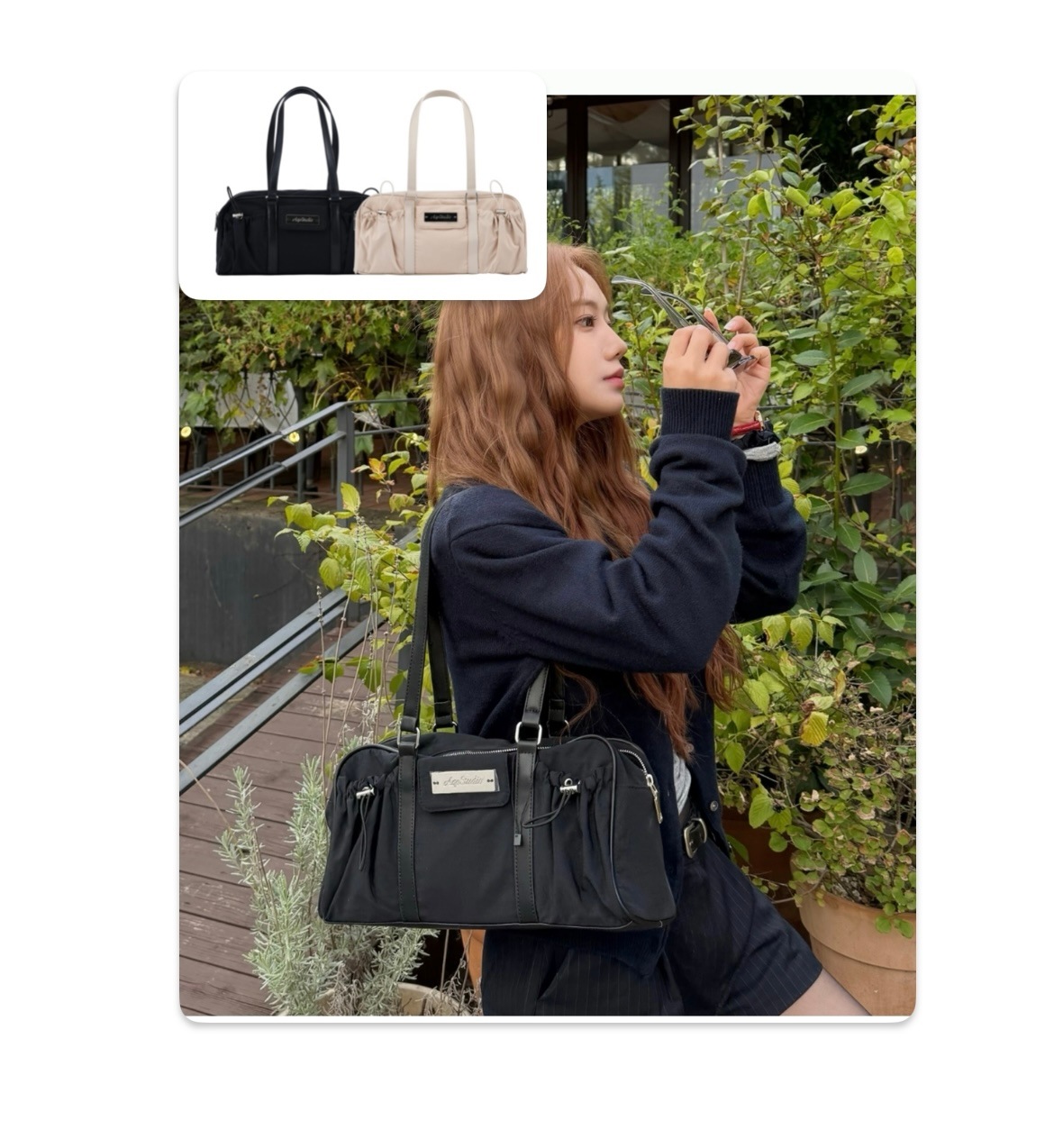 Aqo)スポーティートートバッグ SPORTY TOTE BAG (2color)