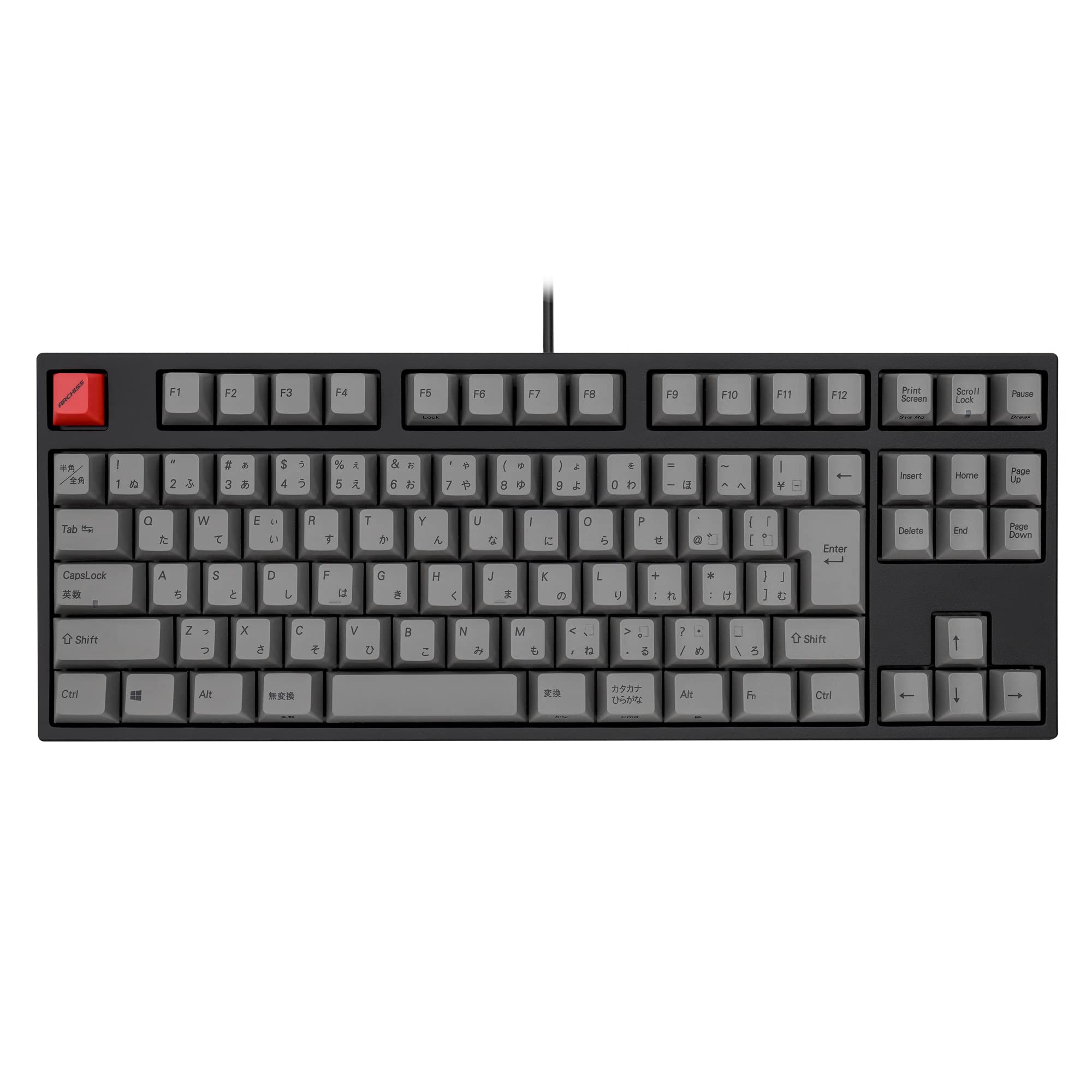 メカニカルキーボード ワイヤーキープラー付モデル (日本語配列 キー数:91, 静音赤軸) AS-KBM91/SRGBAWP 29373