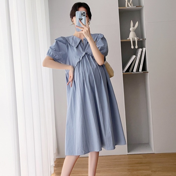 【選べる２パターン】マタニティーワンピース マタニティードレス ロングワンピース マタニティー ワンピース ドレス ニットワンピース ゆったりサイズ レディース オシャレ サマードレス