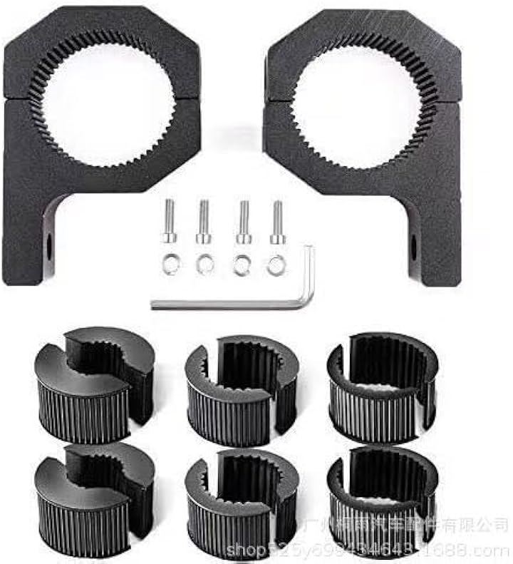 バイク 車 フォグランプ ステー 挟み込み ブラケット 作業灯 穴あけ不要 汎用 補助灯 (ブラック)