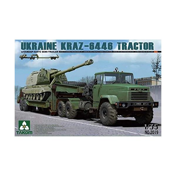 TAKOM TAK2019 - 1/35 KraZ 6446 Truck with Trailer 並行輸入品