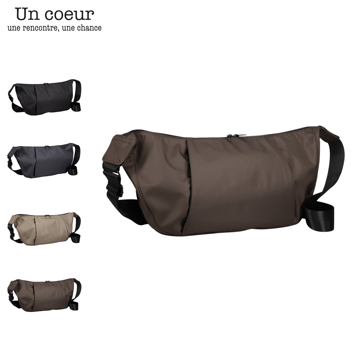 ショルダーバッグ メンズ レディース 斜め掛け コンパクト CROISSANT M ブラック グレー グレージュ ブラウン 黒 K905065