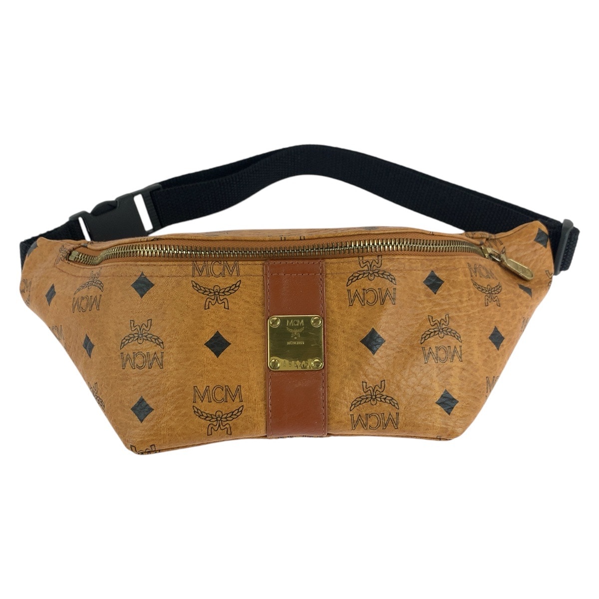 美品 ヴィセトス ブラウン ゴールド金具 レザー ボディバッグ ウエストバッグ 男女兼用 レディース 411114