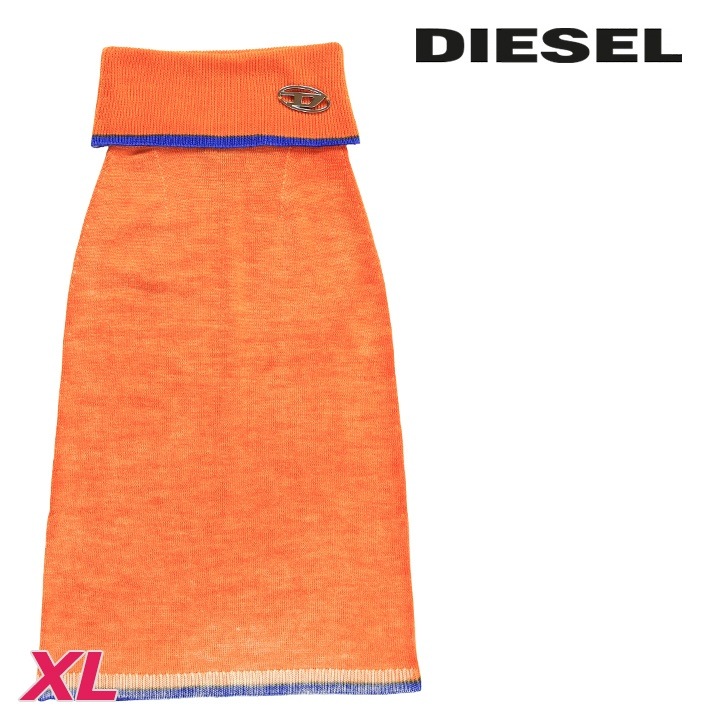 ウールニットスカート レディース M-ARILOU オーバルDメタルロゴ ミディ丈 die-l-s-f8-34j