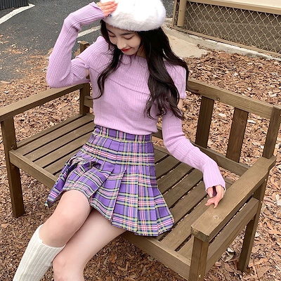 原宿vibes 古着　LEMONed チェック柄　プリーツミックスミニスカート 原宿vibes 古着 LEMONed チェック柄 プリーツミックスミニ