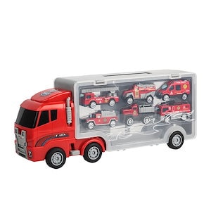 おもちゃ 子供の収納コンテナトラック 合金車 シミュレーション消防車 男の子のおもちゃ