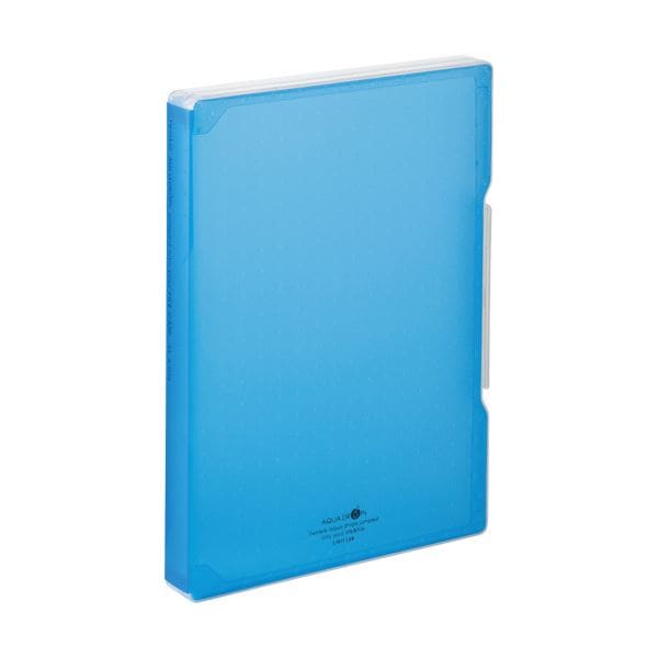 （まとめ）リヒトラブ AQUA DROPsファイルケース A4 270枚収容 背幅30mm 青 A-5029-8 1個 (×10セット)