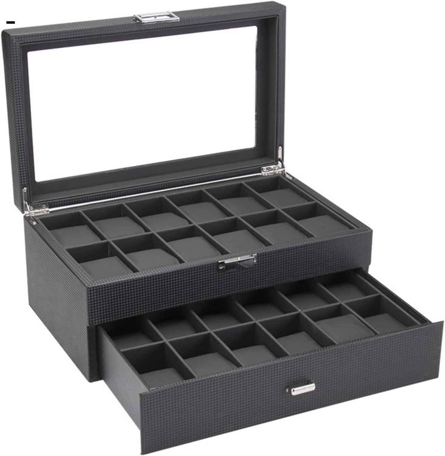 本 ガラス天板 おしゃれ 収納ボックス ジュエリーケース 収納 時計保管 鑑賞用 アクセサリーケース 展示用 プレイ ウォッチケース 腕時計収納ボックス 高級 大容量 本 腕時計収納ケース 腕時計コレ