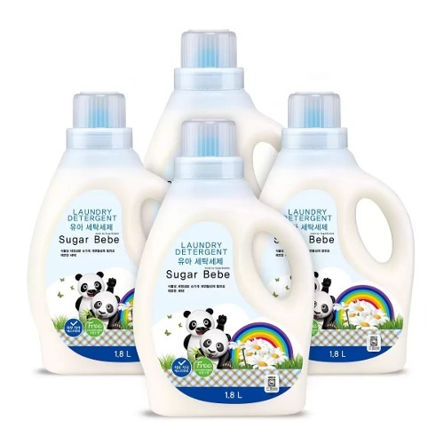 シュガーベベ幼児洗濯洗剤1.8L x 4きれいな洗濯洗濯洗剤無色素無蛍光ソフト安全