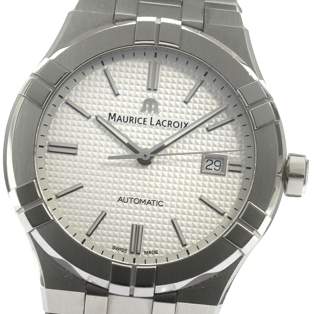 モーリスラクロア MAURICE LACROIX AI6008-SS002-130-1 アイコン デイト 自動巻き メンズ 箱付き_850095【中古】