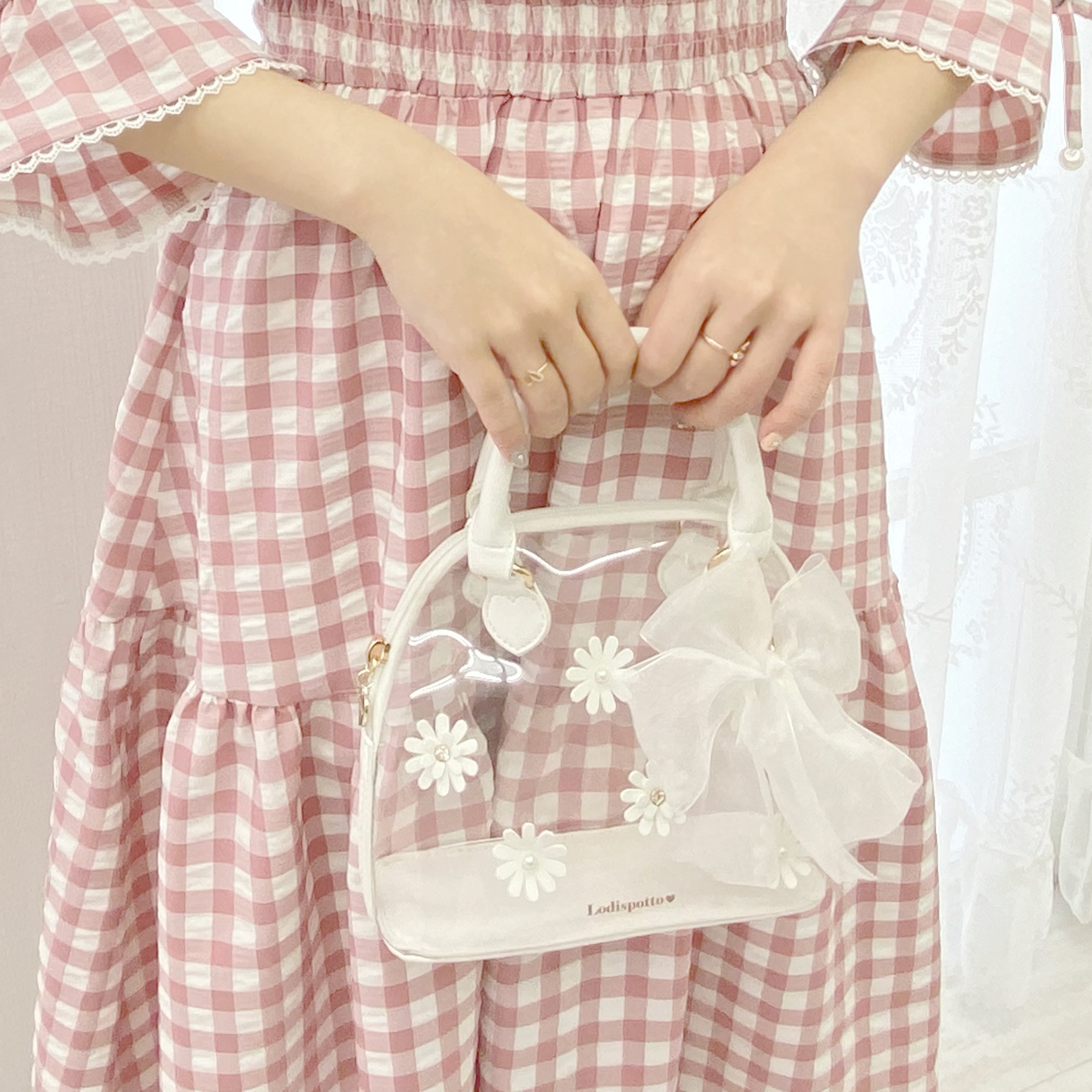 Qoo10 ロディスポット フルールクリアミニバッグ バッグ 雑貨