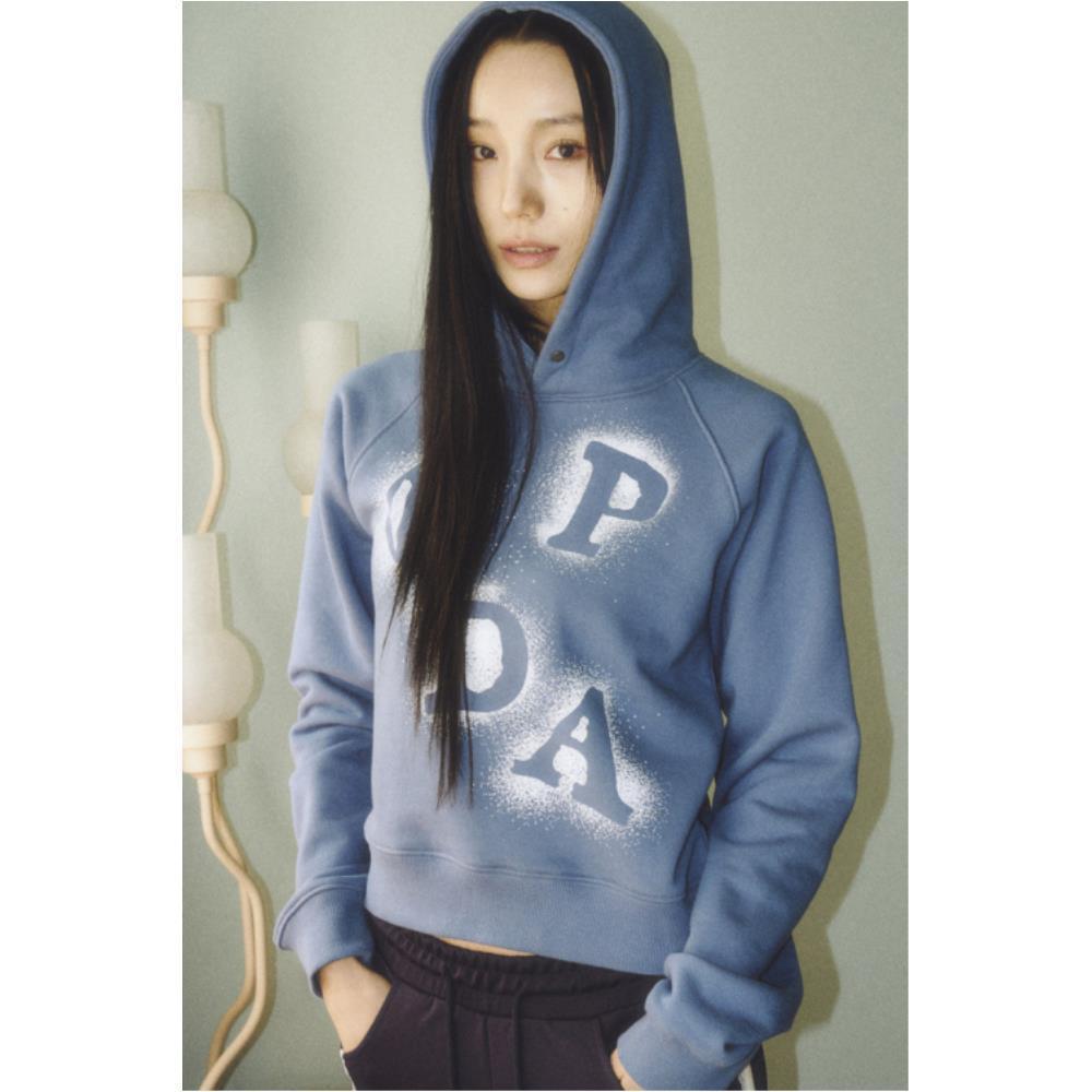 PRENDA PRDA BIG PATCH SPRAY HOODIE PBLUE PRTVSSHD09WB1