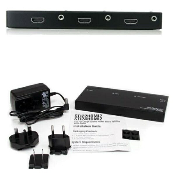 StarTech.com [ST122HDMI2] 2出力対応HDMIスプリッター分配器 3.5mm