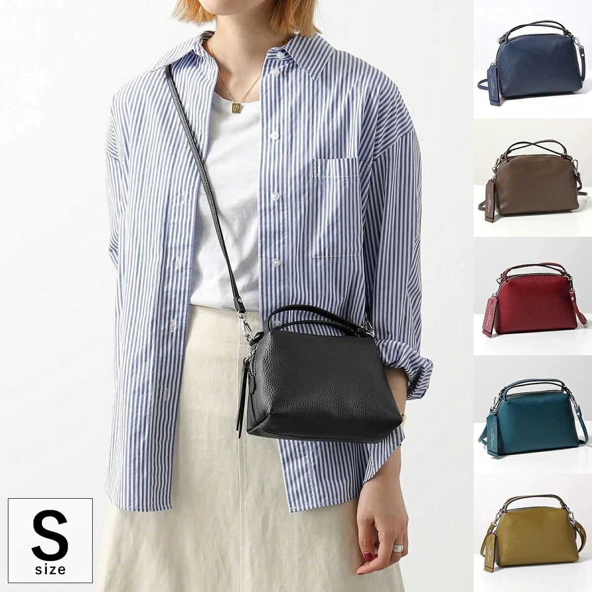 【カラー限定特価】GIANNI CHIARINI ジャンニキアリーニ ショルダーバッグ ALIFA S アリファ BS 8145 GRN レディース レザー ポシェット ハンドバッグ 11,850円