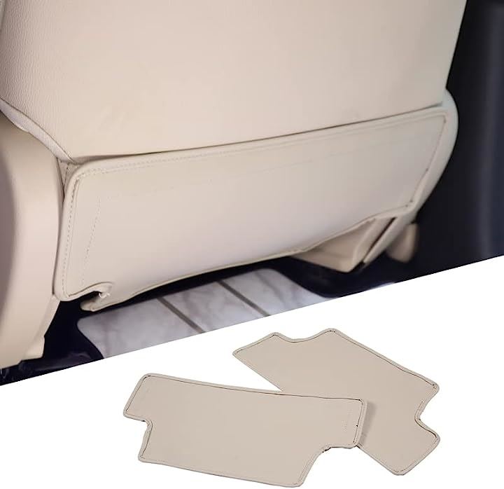 新型 トヨタ シエナ 専用 2021 2022 2023に適用 キックガード シート バック マット アンチキックパッド 下部キックガード 2点セット( クリーム)