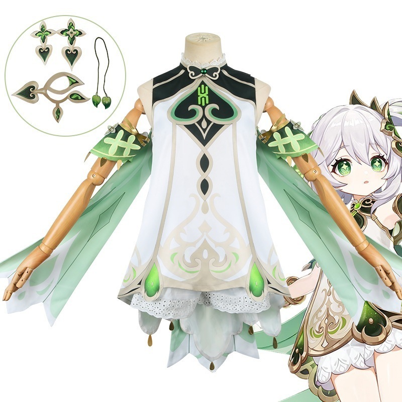 【人気爆売れ】元神cos コスプレ コスチューム草神ナシダcosゲームアニメ服かつらセットコスプレフルセットぬいぐるみ申鹤
